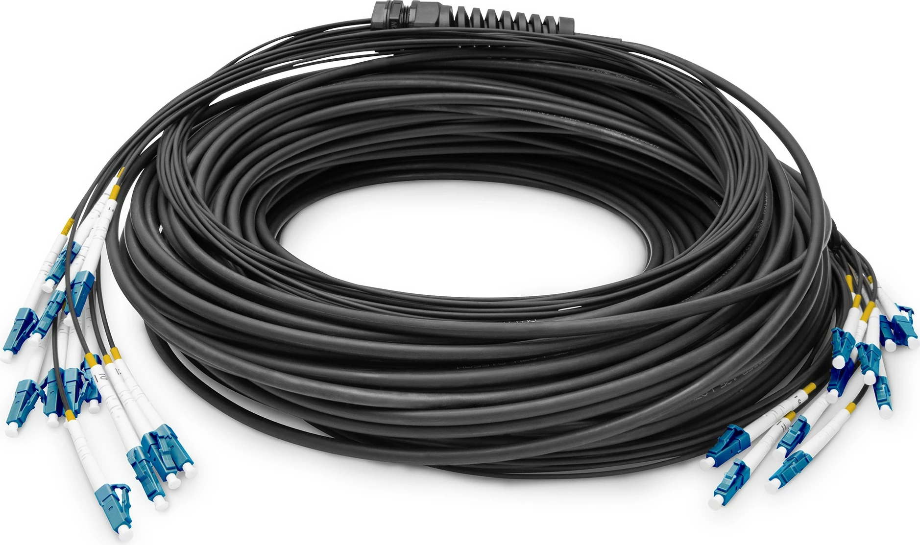 Kabllo optike breakout Digitus OS2, 12 fibra, LC/UPC-LC/UPC, 100m, e zezë