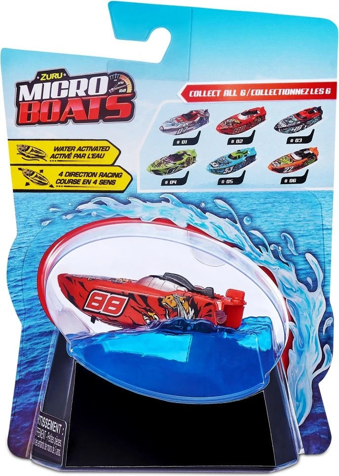 Lodër barkë ZURU Robo Alive Micro Boat Series 3, plastikë, ngjyra të ndryshme
