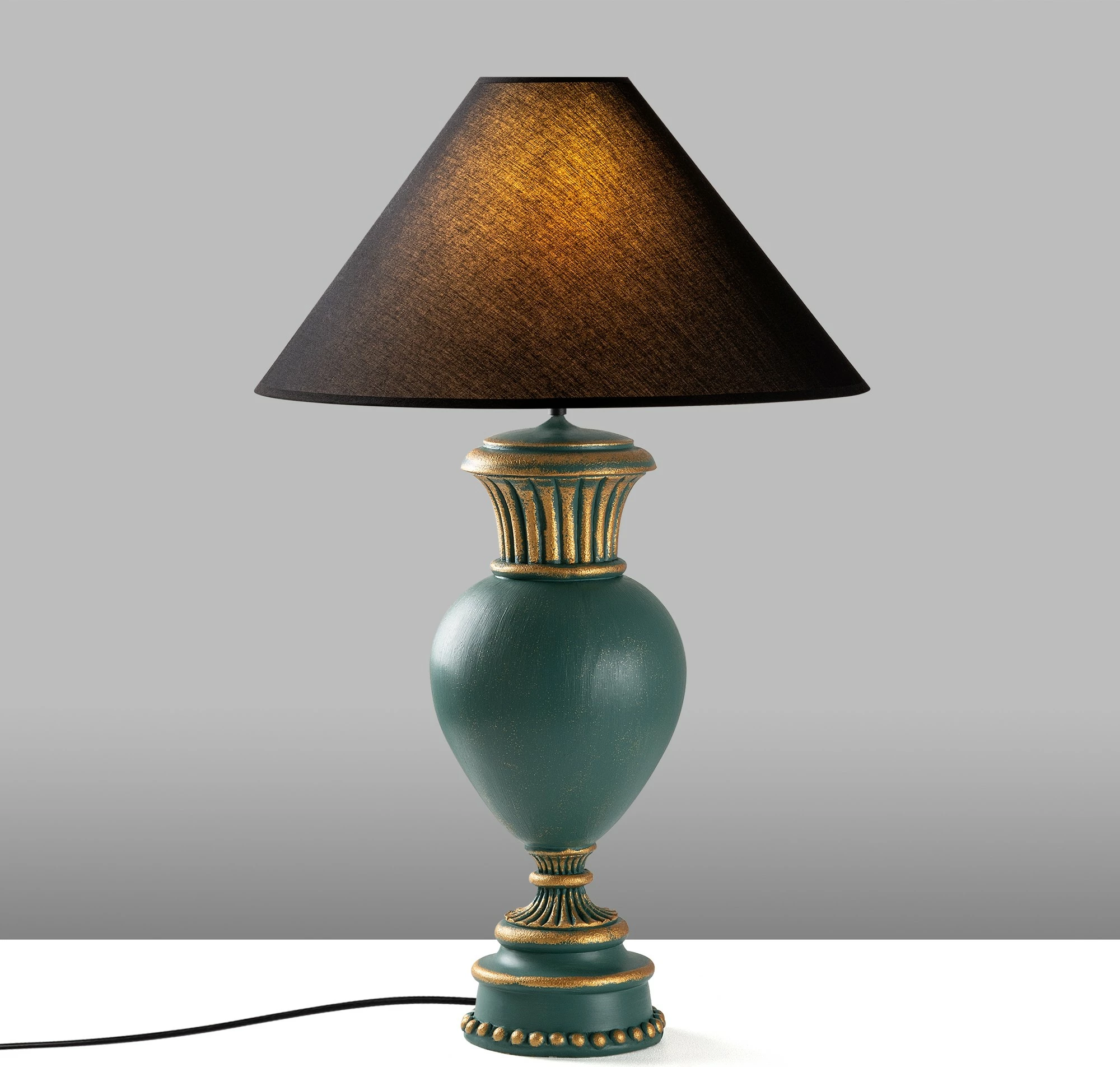 Llambë tavoline Opviq, ELEGANZE-5321, ngjyrë e gjelbër dhe e zezë