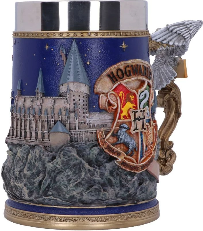 Mug koleksionues NEMESIS NOW Harry Potter Hogwarts 600ml 15.5cm me insert inox, blu