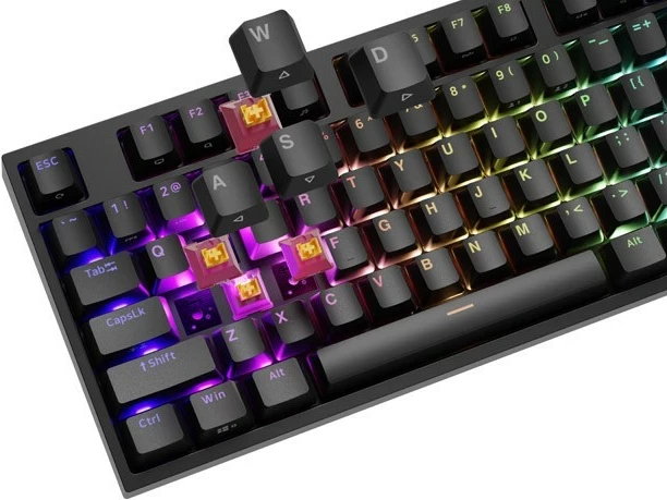 Tastierë mekanike Genesis Thor 404, Outemu Peach Silent, RGB, full-size, e zezë