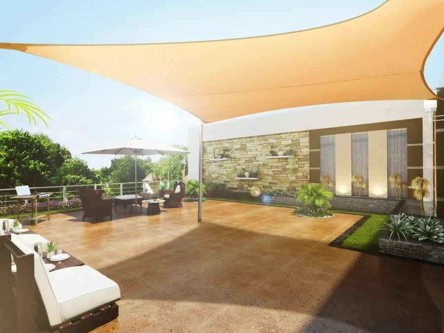 Tendë kopshti GreenBlue GB504, 4 x 4 m, bezhë