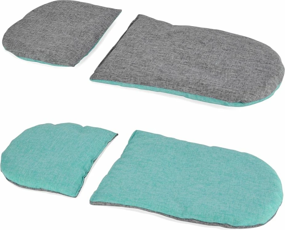 Karrocë për kukulla, Milly Mally, Alice Prestige, e thellë me djep të heqshëm për kukulla deri 40 cm, palosëse 67 cm, turkeze