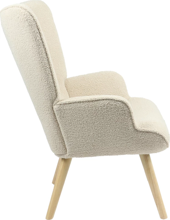 Karrige Fluffy, pëlhurë teddy, krem-natyrale, 75x69x96cm