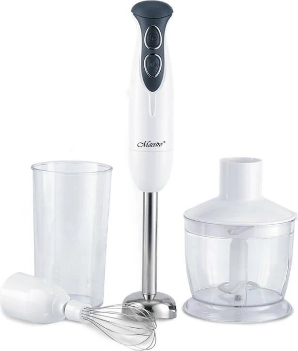Blender dore Feel-Maestro MR-562, set 3-në-1, 300W, Inox, E bardhë/E zezë