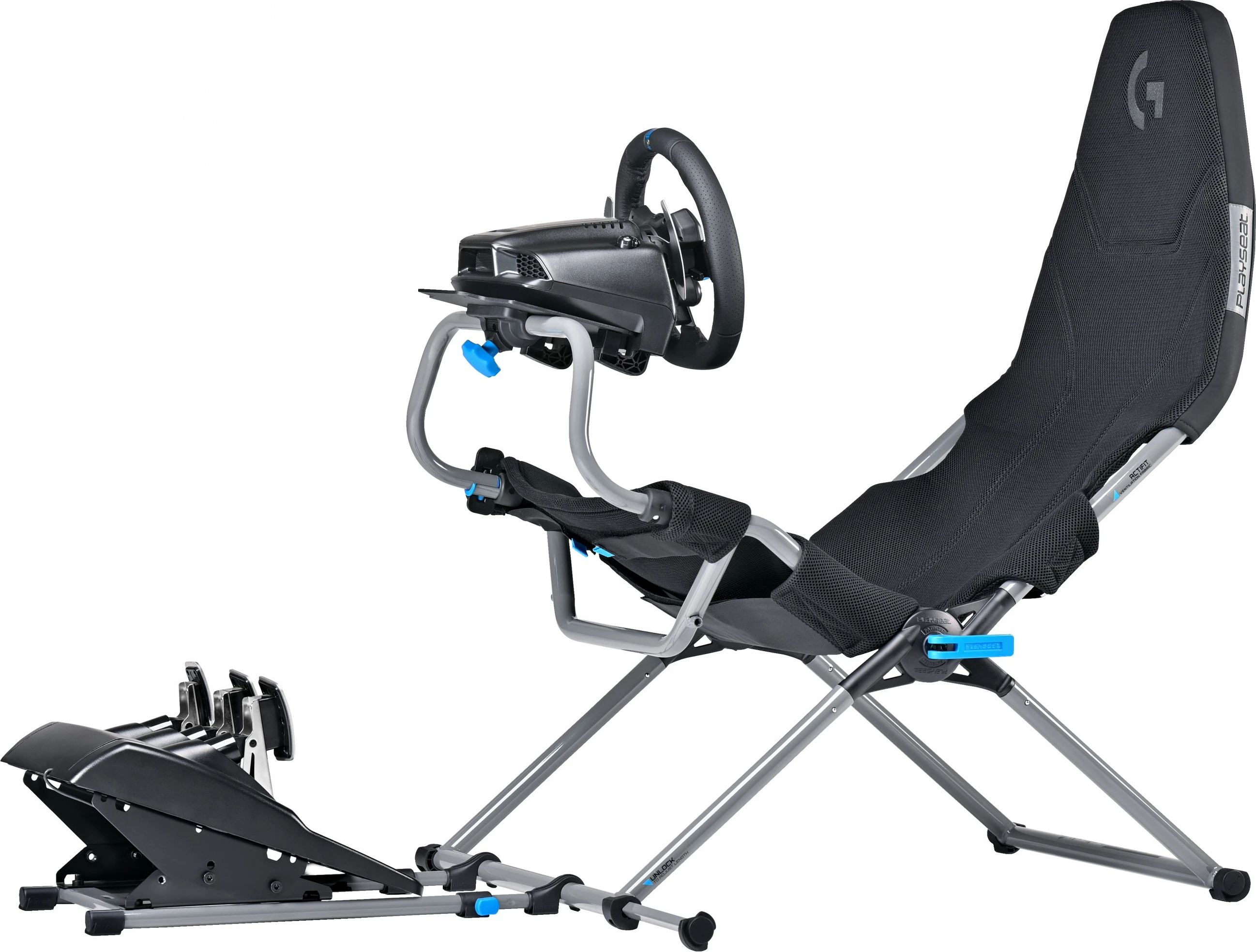Karrige lojërash Playseat Challenge X Logitech G Edition, për konzolë, ngjyrë e zezë dhe gri
