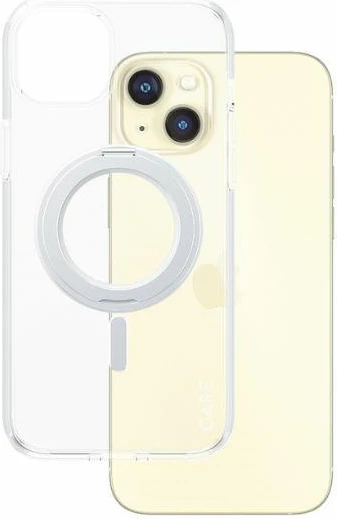 Mbështjellës PanzerGlass Kickstand Case MagSafe për iPhone 15 Plus, argjend