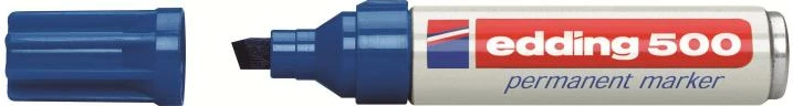 Marker permanent, Edding 500 4-500003/4500003, 7 mm, blu