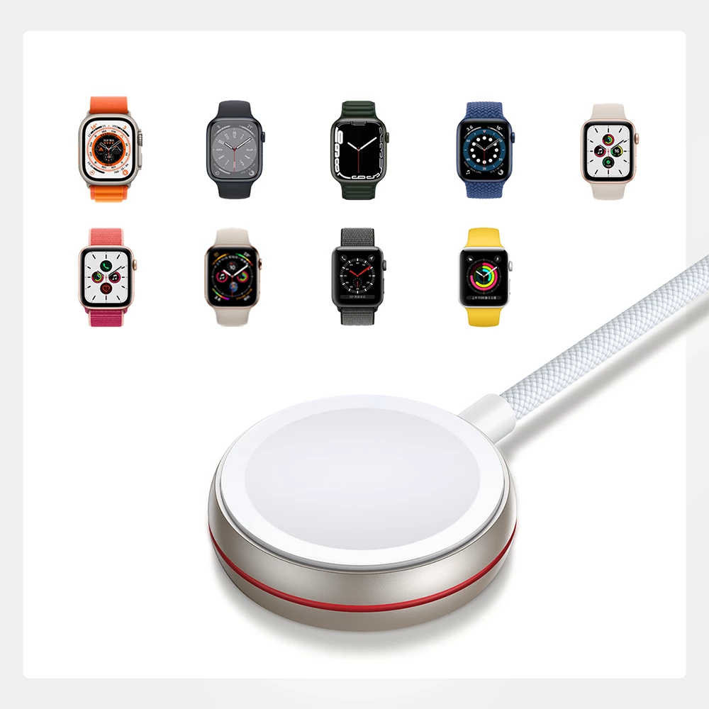 Karikues wireless për Apple Watch Joyroom S-IW011, 1.2m, USB-C, Bardhë