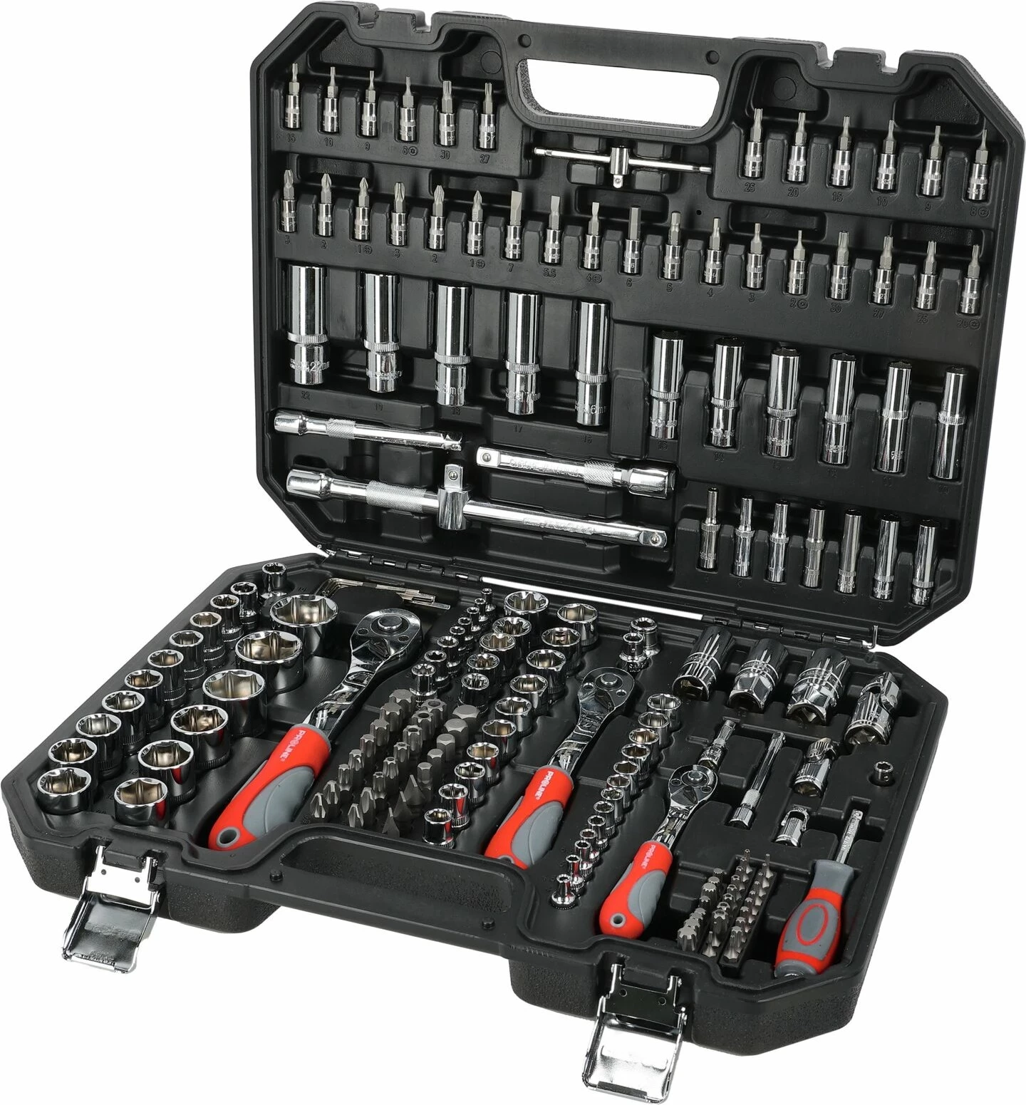 Set çelësa soket PROLINE 58179, 179 copë, 1/4\", 3/8\", 1/2\", 4-32 mm