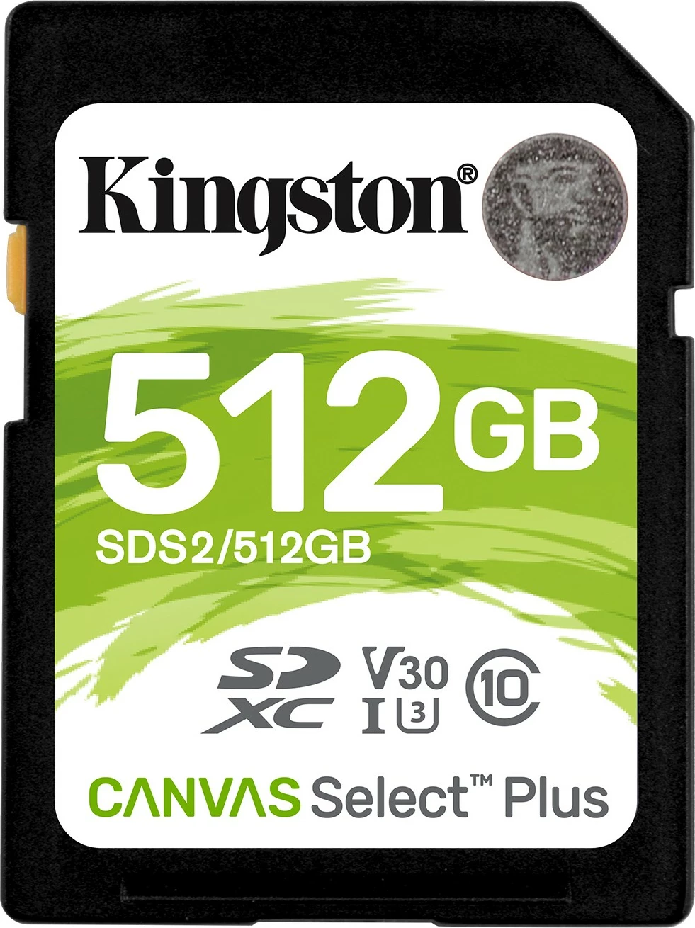 Kartelë SD Kingston 512GB SDXC Canvas Select Plus, 100 MB/s, e zezë