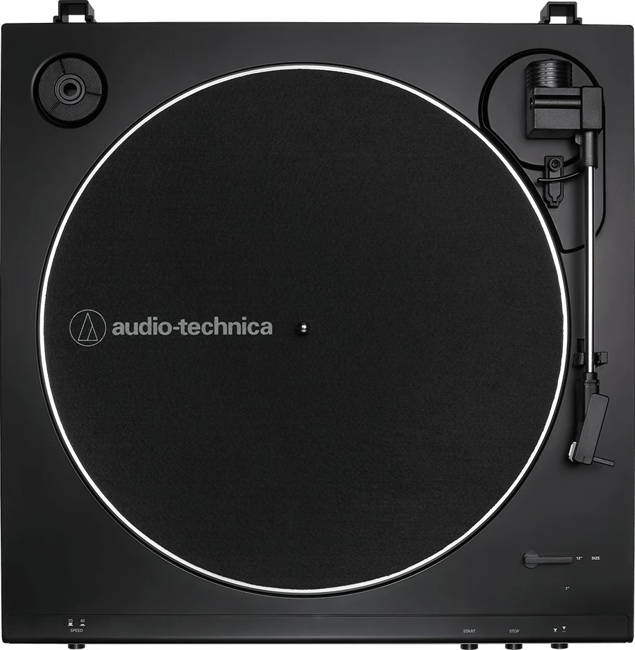 Gramafon audio-technica AT-LP60XBK, automatike, phono preamp, e zezë