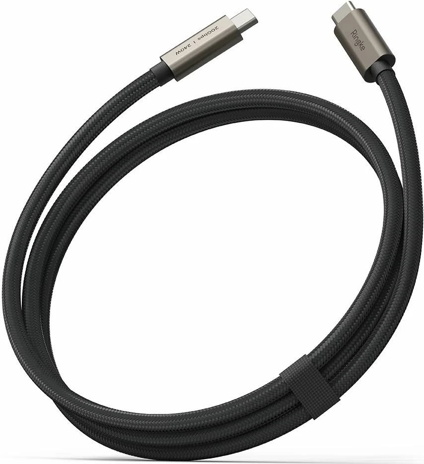 Kabllo USB-C Ringke 3.2 Gen, 200cm, 240W, e zezë