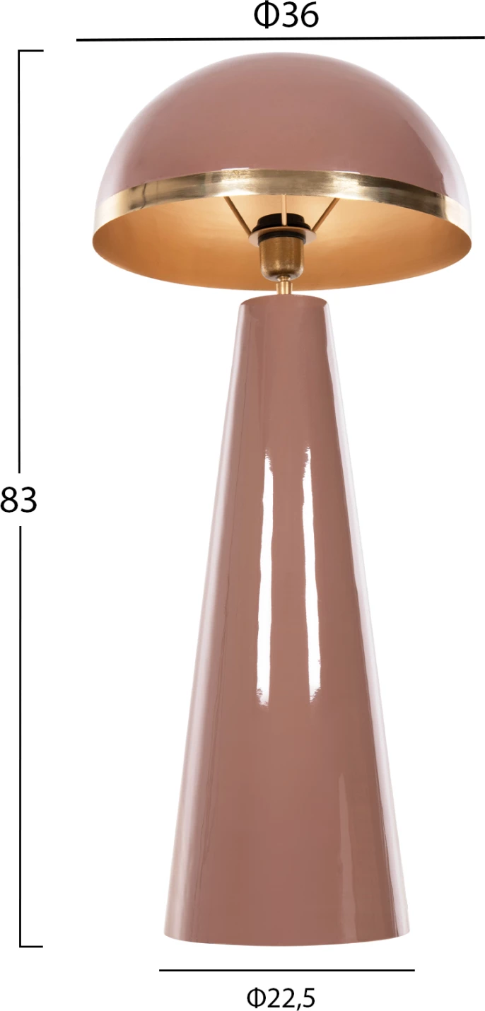 Llambë dyshemeje SMUSH FH4257.06 metalike, ngjyrë salmoni dhe ari, kapak rrotullues Φ36,5x84H cm