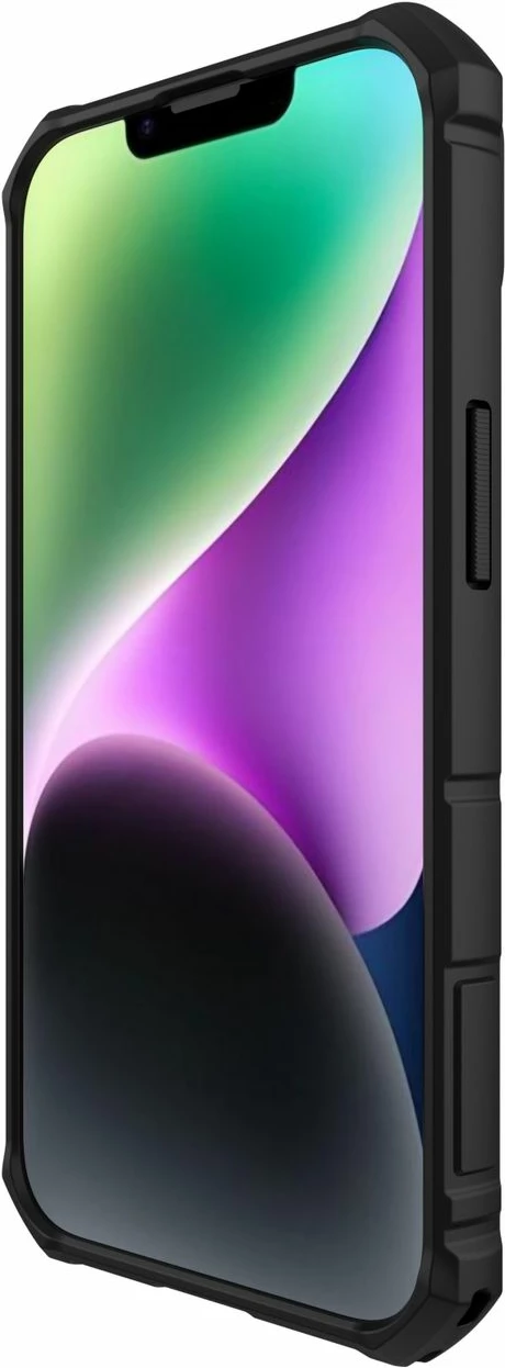 Mbështjellës Nillkin CamShield Armor Pro për iPhone 14 Plus, me kapak kamere, mbajtëse gishti dhe stand, Blu