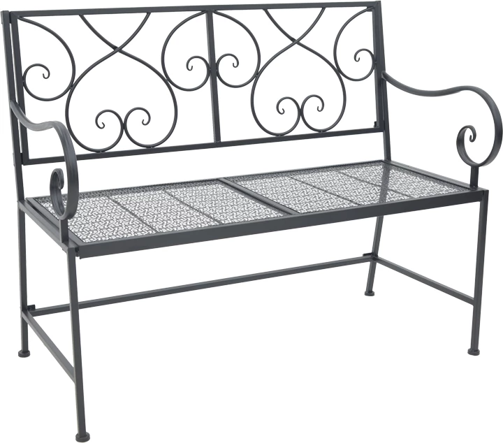 Stol metalik, ngjyrë e zezë, 114x45x90cm