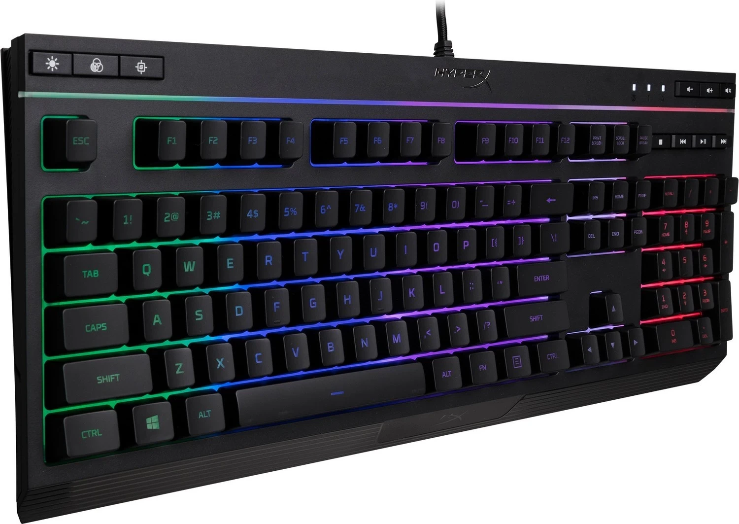 Tastierë HyperX Alloy Core RGB, QWERTY US English, e zezë