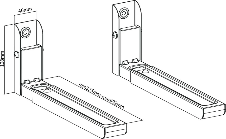 Mbajtës universal për mikrovalë Maclean MC-915, i bardhë