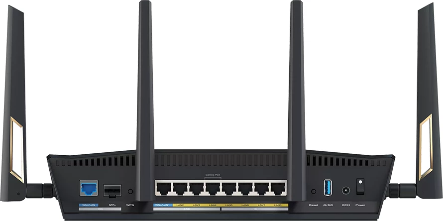 Router ASUS RT-BE88U BE7200 WiFi 7 Dual-Band, 7.2 Gbps, 2x10G + SFP+, 4x2.5G, i zi