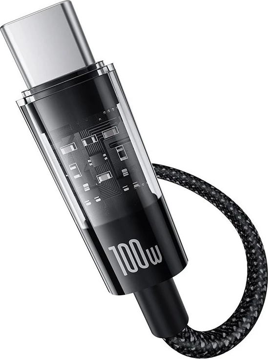 Kabllo Baseus Gem USB A në USB C, 2 m, 100 W, E zezë