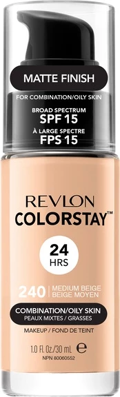 Fondatinë Revlon ColorStay për lëkurë të kombinuar/yndyrshme SPF15 240 Medium Beige 30ml