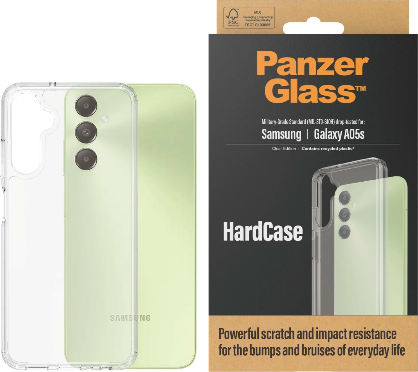 Mbështjellës PanzerGlass për Samsung Galaxy A05s, transparent