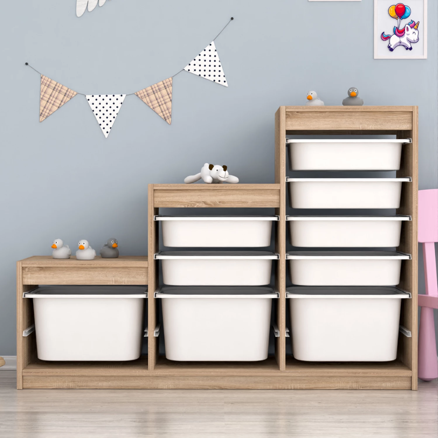 Komodë me sirtarë Sani FH18206.03, e kaftë, 132.3x29.6x93H cm