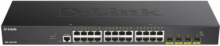 Switch, D-Link, DGS-1250-28X E, 24 porte, 1 Gbps