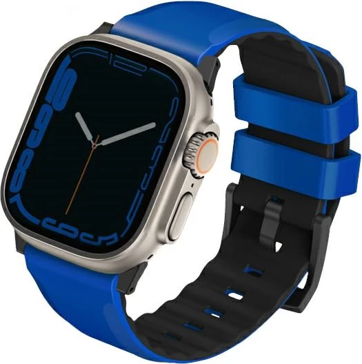 Rrip silikoni UNIQ Linus Airosoft për Apple Watch 42/44/45/49mm, Blu