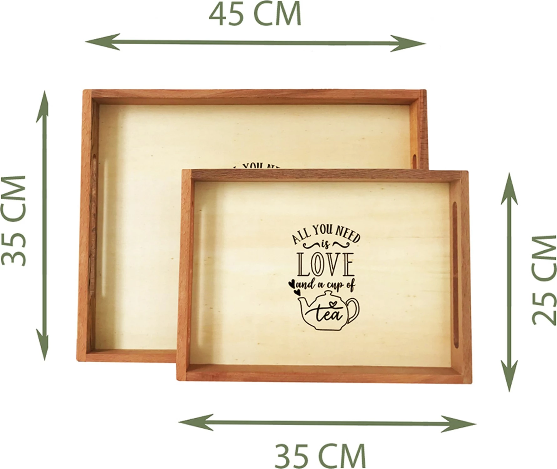 Set tabakash druri Hermia Concept, natyrale, UP01268