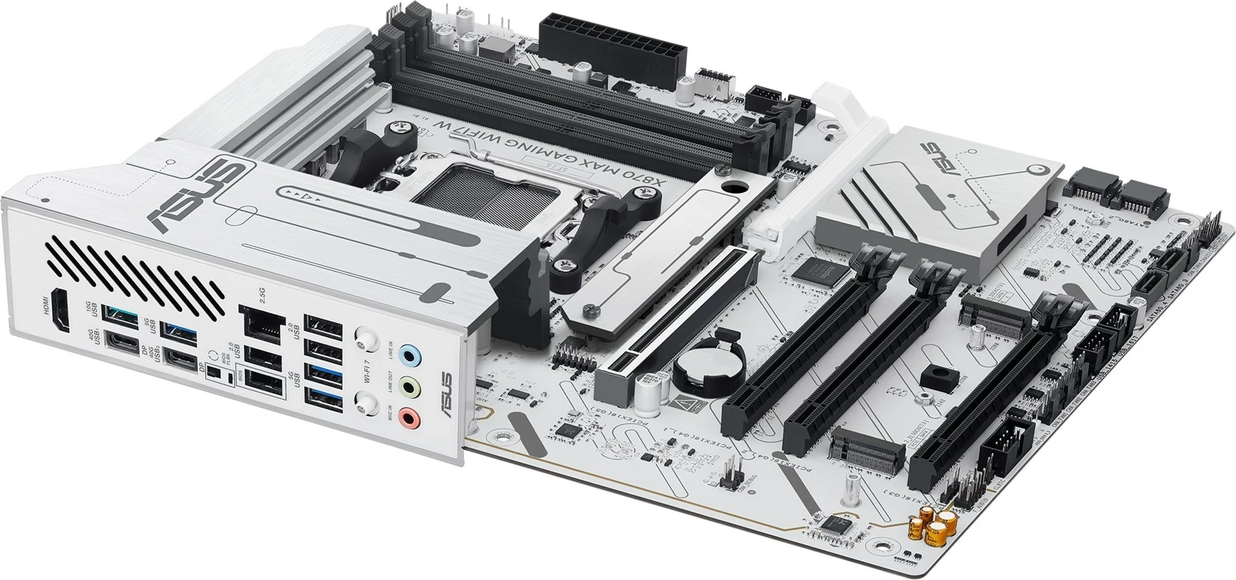 Pllakë amë ASUS X870 MAX GAMING WIFI7 W, Socket AM5, ATX, e bardhë