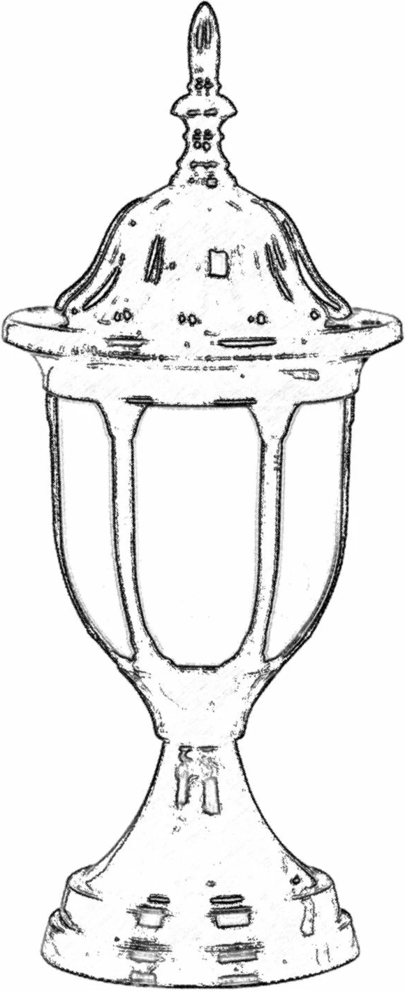 Llambë muri për jashtë, Opviq, BSU-68178-BSY, e zezë dhe e bardhë