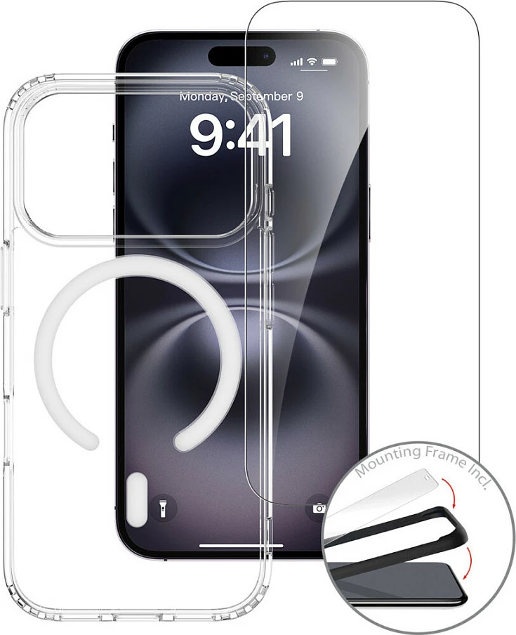 Mbështjellës 4smarts 360 Premium Protection Set për iPhone 17 Pro, transparent
