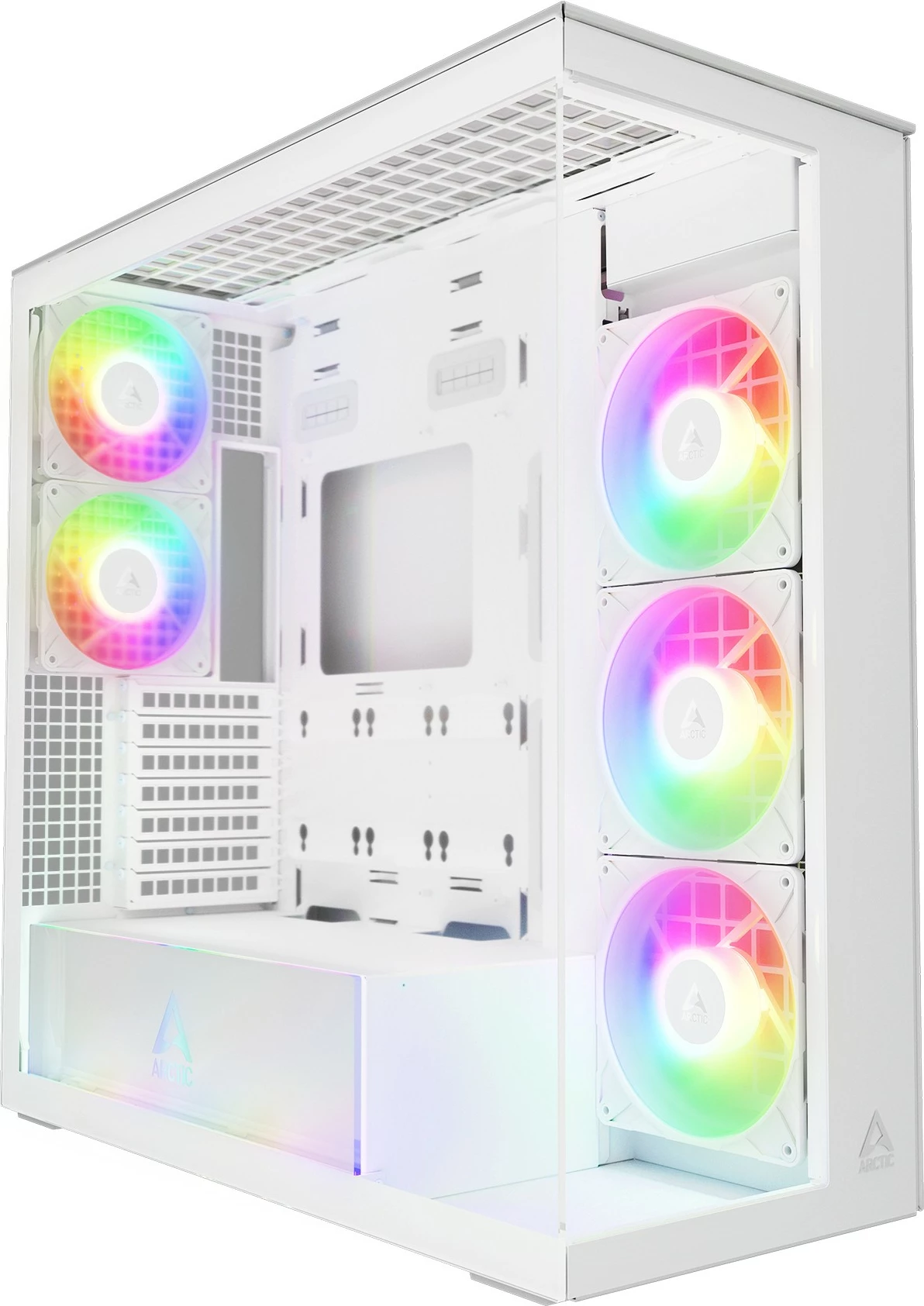 Kasë ARCTIC Xtender, Midi Tower, xham i temperuar, RGB, e bardhë