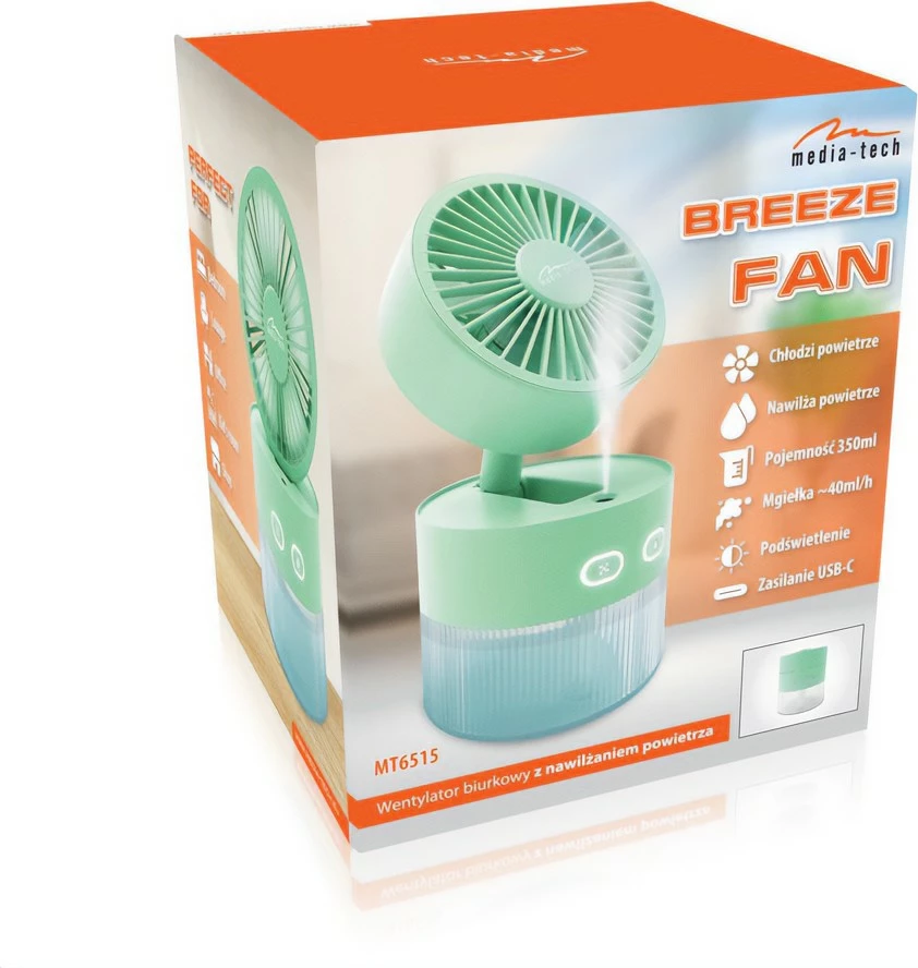 Lagështues ajri Media-Tech MT6515, 350ml, Mint