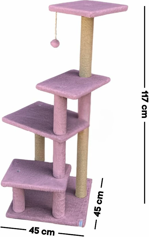 Dërrasë për gërvishtje për mace, Paws & Whiskers, Alessi, ngjyrë rozë e zbehtë