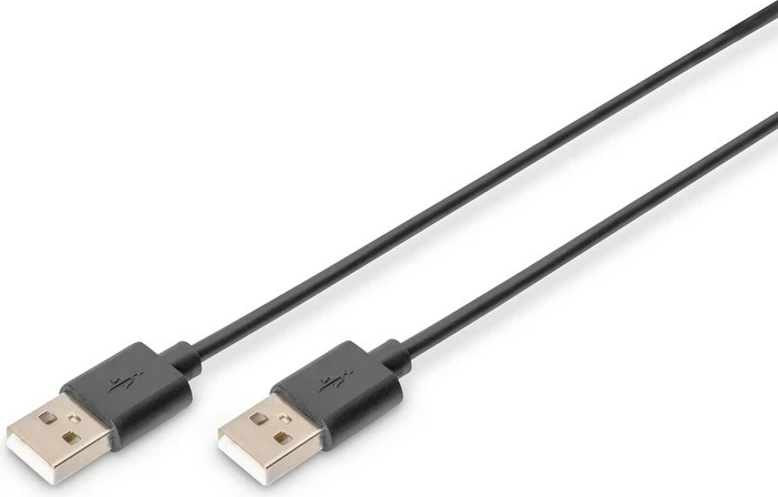 Kabllo USB 2.0 Digitus AK-300100-010-S, USB A në USB A, 1m, e zezë