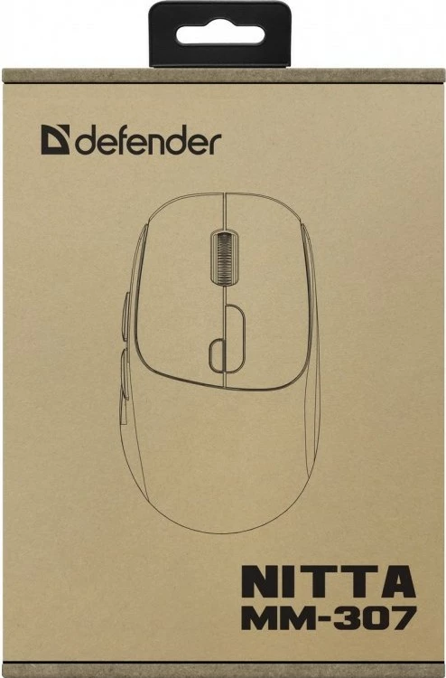 Maus pa tela Defender Nitta MM-307, Bluetooth/USB, 1600 DPI, i bardhë