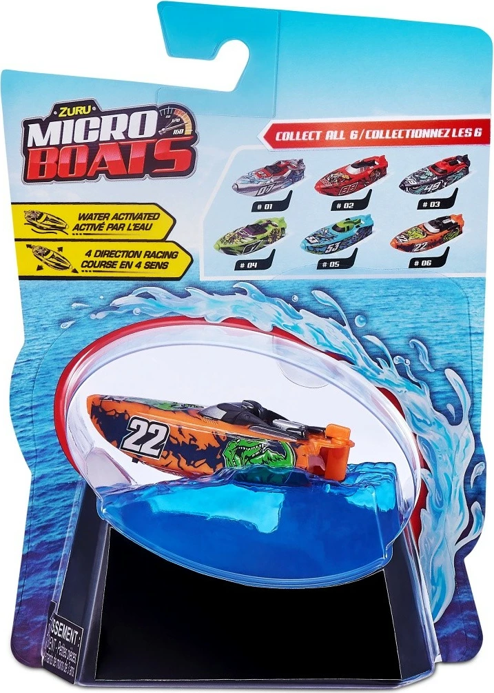 Lodër barkë ZURU Robo Alive Micro Boat Series 3, plastikë, ngjyra të ndryshme