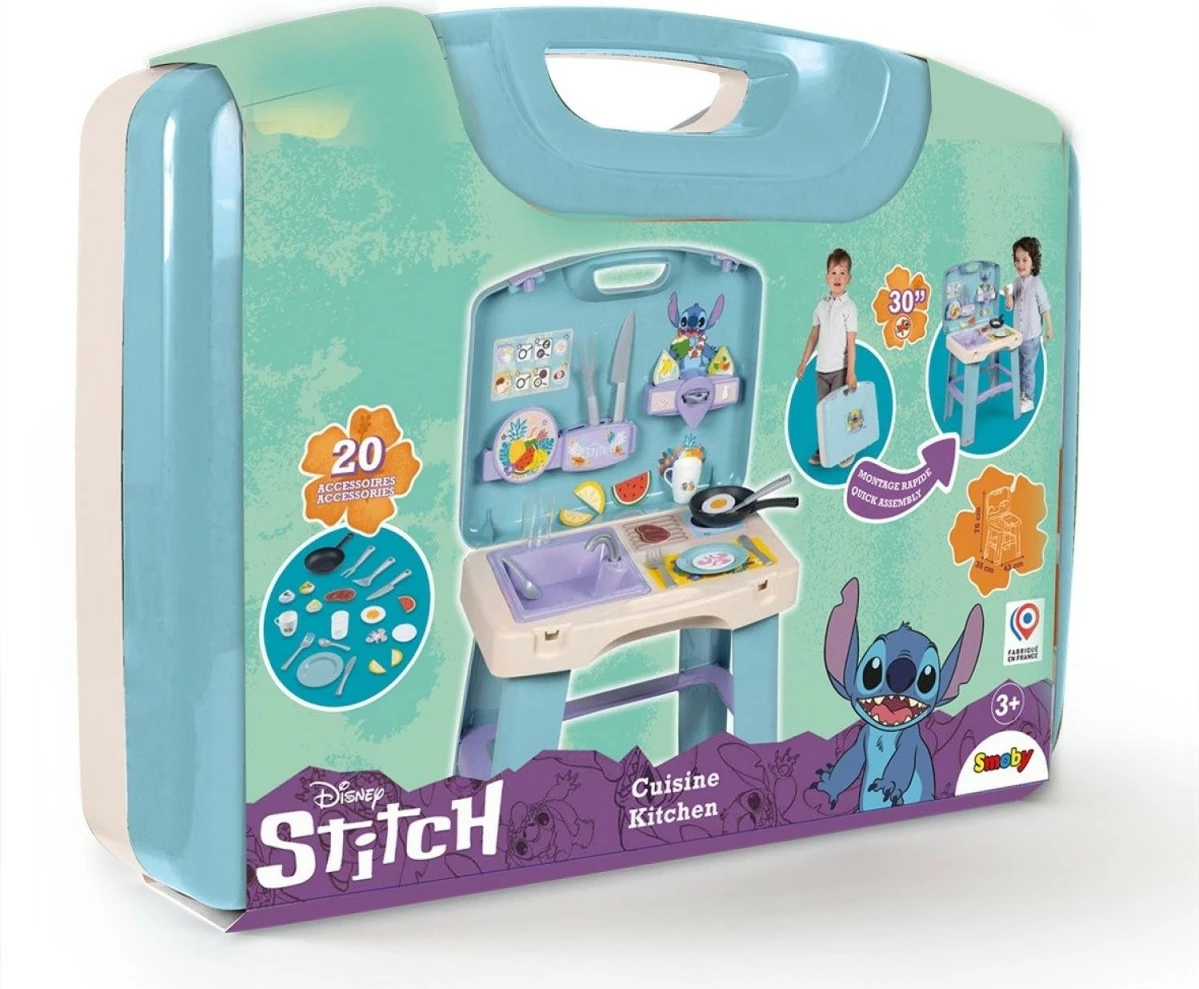 Kuzhinë lodër Smoby Stitch Kitchen, me aksesorë, shumëngjyrëshe