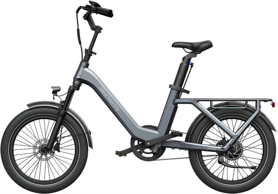 Bicikletë elektrike urbane cargo A DECE OASIS (ADO) Air ONE Pro, 250W, 370Wh, rrota 20×2.4", gri