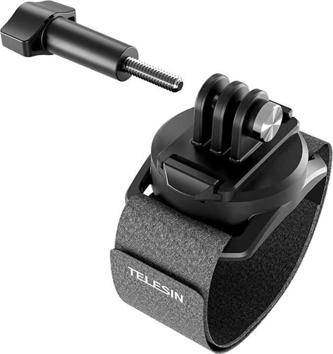 Rrip dore/pëllëmbe për kamera sportive Telesin GP-WFS-221, rrotullues 360°, i zi