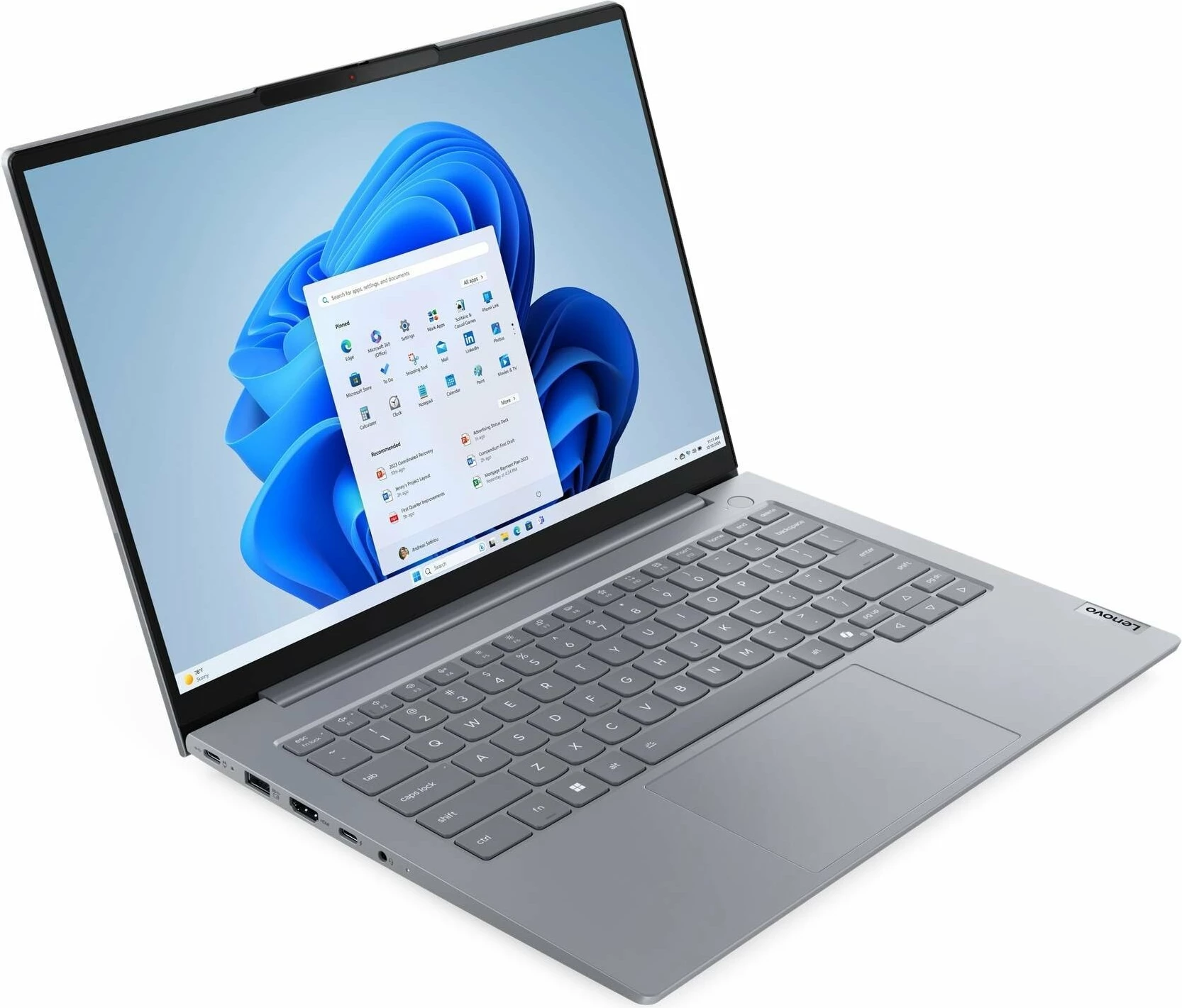 Laptop Lenovo ThinkBook 14 Gen 9 IRL 21UY007EPB, Core 5 210H, 16GB RAM, 512GB SSD, 14\" WUXGA, Windows 11 Pro, gri