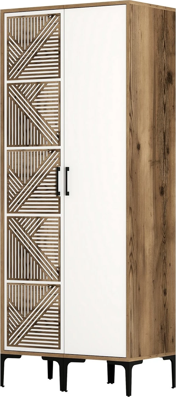 Dollap Skye Decor, ngjyrë arrë dhe e bardhë, Kumsal PS