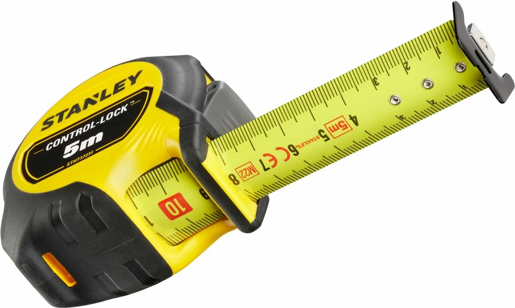 Metër shirit Stanley STHT37231-0 5m x 25mm Control-Lock me magnet të heqshëm, e verdhë/zezë