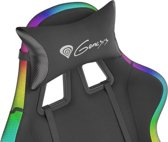 Karrige gaming Genesis Trit 500 RGB, Eco lëkurë dhe tekstil, e zezë