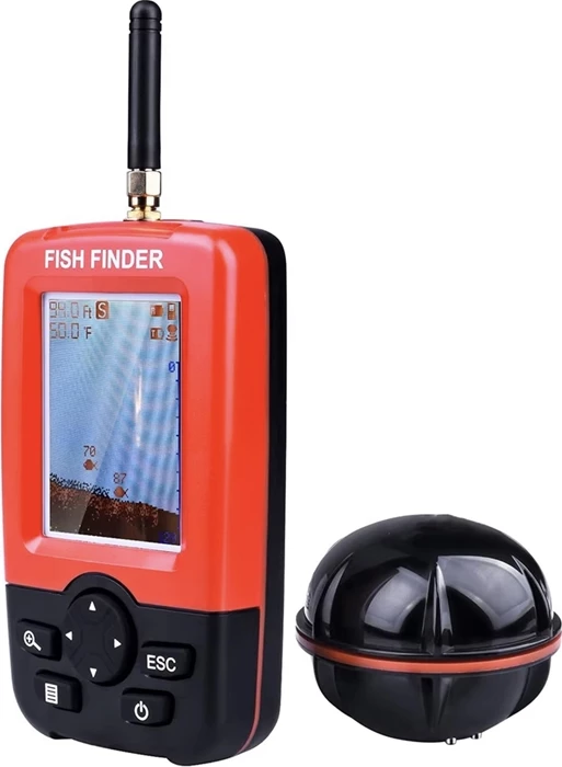 Echosondë peshkimi, Flytec XJ-01, sonar wireless 120 m, thellësi 0.6–45 m, kënd 90°, ekran 2.2\" me ngjyra, set