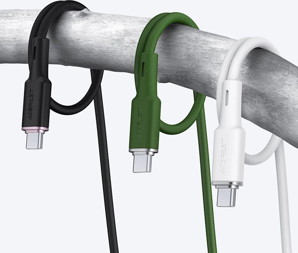 Kabllo Acefast C2-04, USB në USB Type-C, 1.2m, 3A, e zezë