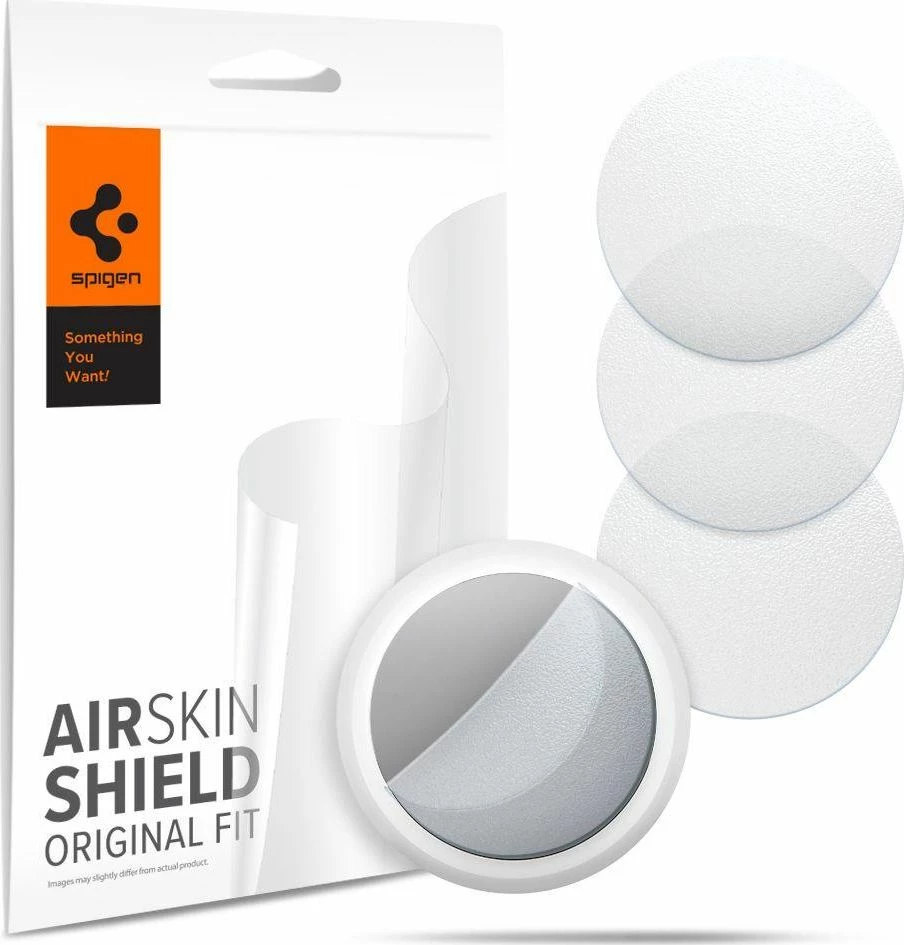 Film mbrojtës hidrogel Spigen AirSkin Shield për Apple AirTag, transparente mat, paketë 4+4