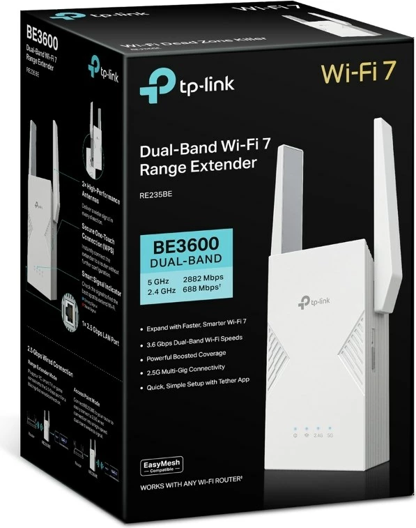 Përsëritës rrjeti TP-Link RE235BE, 2500 Mbit/s, i bardhë